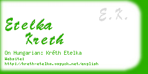 etelka kreth business card